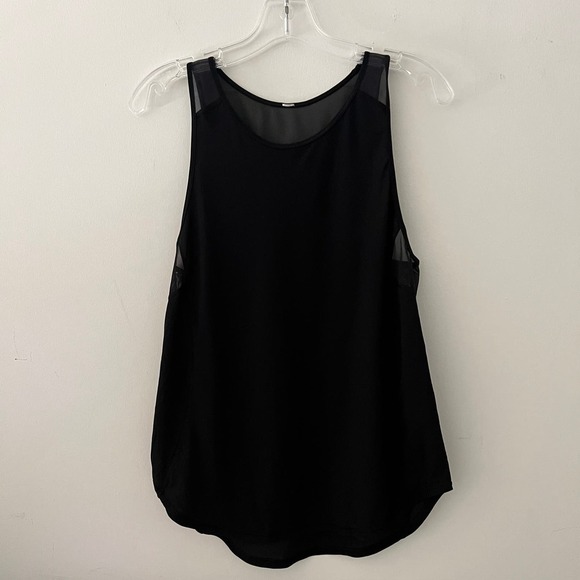Lululemon High Neck Mesh Run Tank Black 4 NWOT - Picture 6 of 10